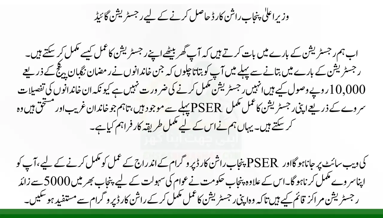 Registration Guide to Get the CM Punjab Rashan Card